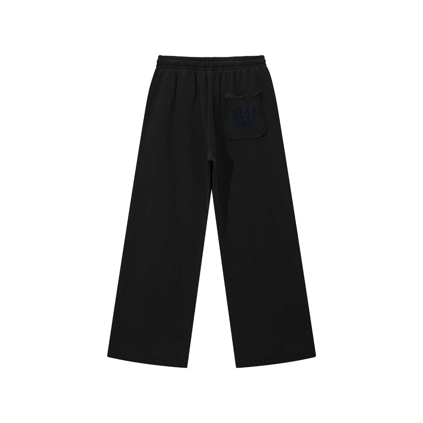 Emblem Raw Edge Sweatpants