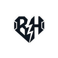 BH Lightning Heart Kiss-Cut Sticker — Black Rock Band Logo Decal