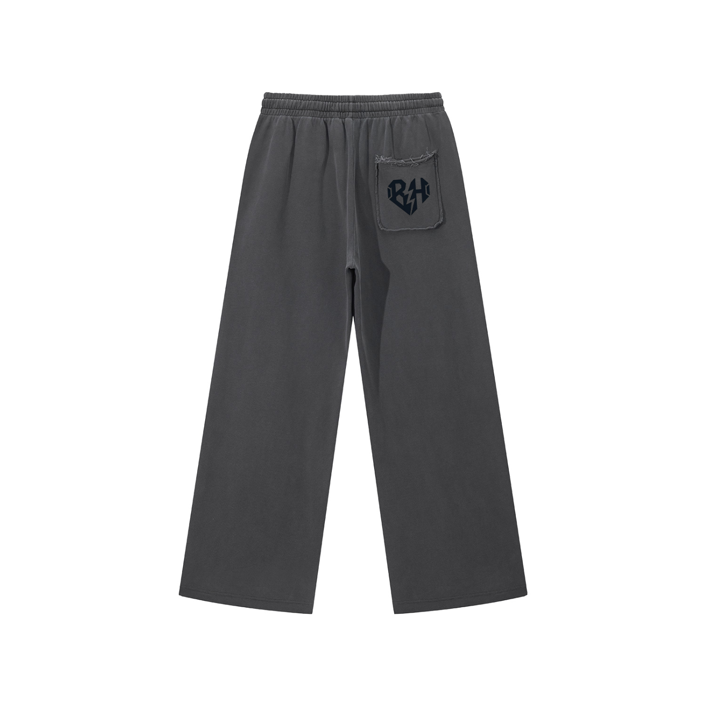 Emblem Raw Edge Sweatpants