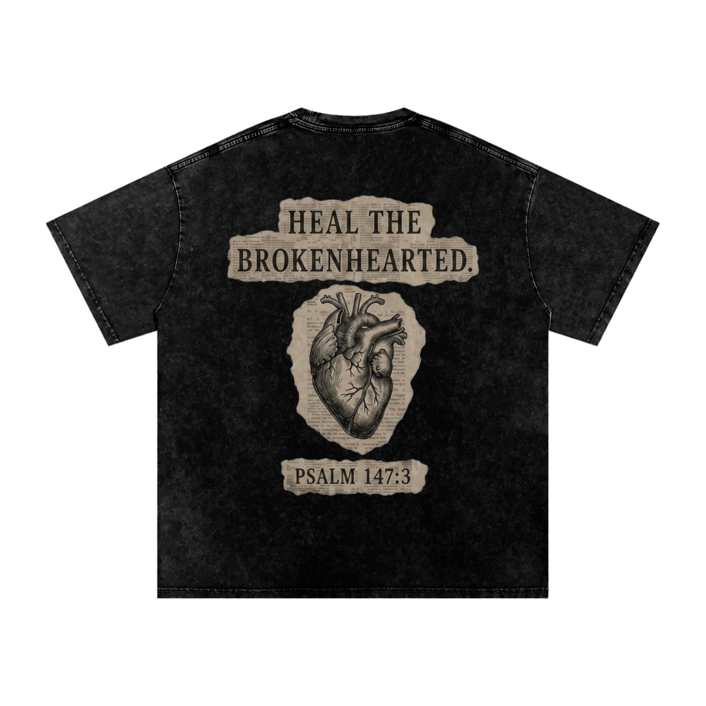 Acid Washed Oversized Cotton T-Shirt psalms edition